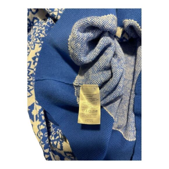 Ann Taylor Factory Women’s XS Blue & White Floral Medallion Button Front Cardiga - Picture 5 of 5